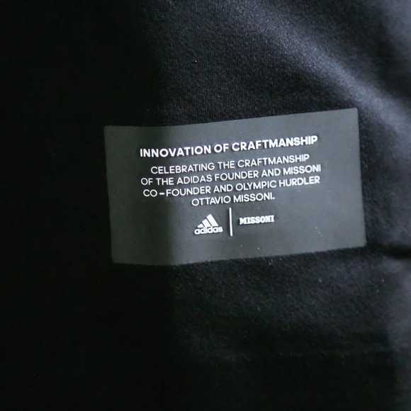 Adidas X Missoni Black Multicolour Sleeve Long Zip Up Running Jacket - Picture 5 of 10